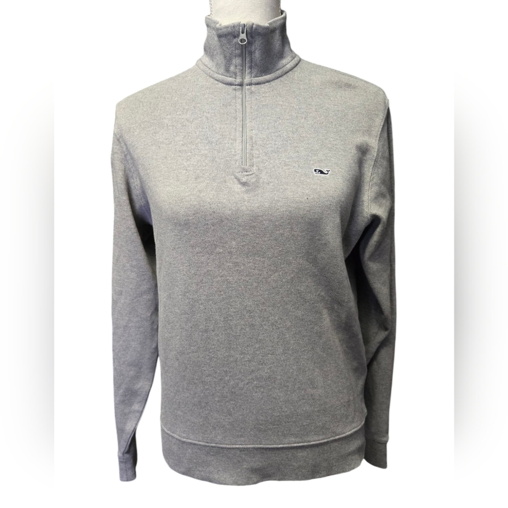Vineyard Vines Gray Quarter-Zip Pullover Sweatshirt